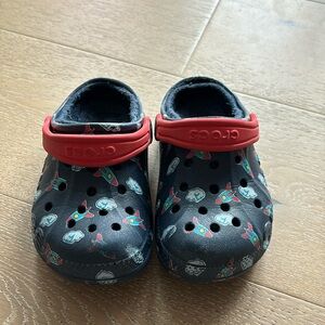 Crocs - Baya fuzzy lined, spaceship print, 9T